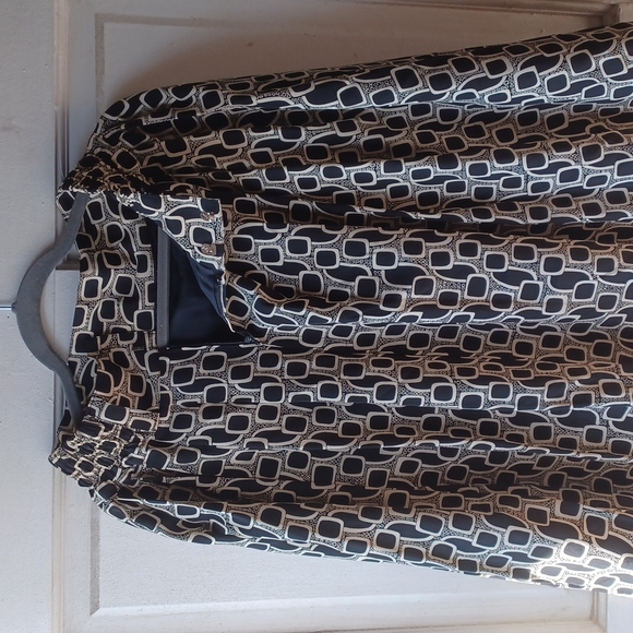 PLEATED SKIRT Black and Cream Art Deco Design size Medium - Picture 5 of 6